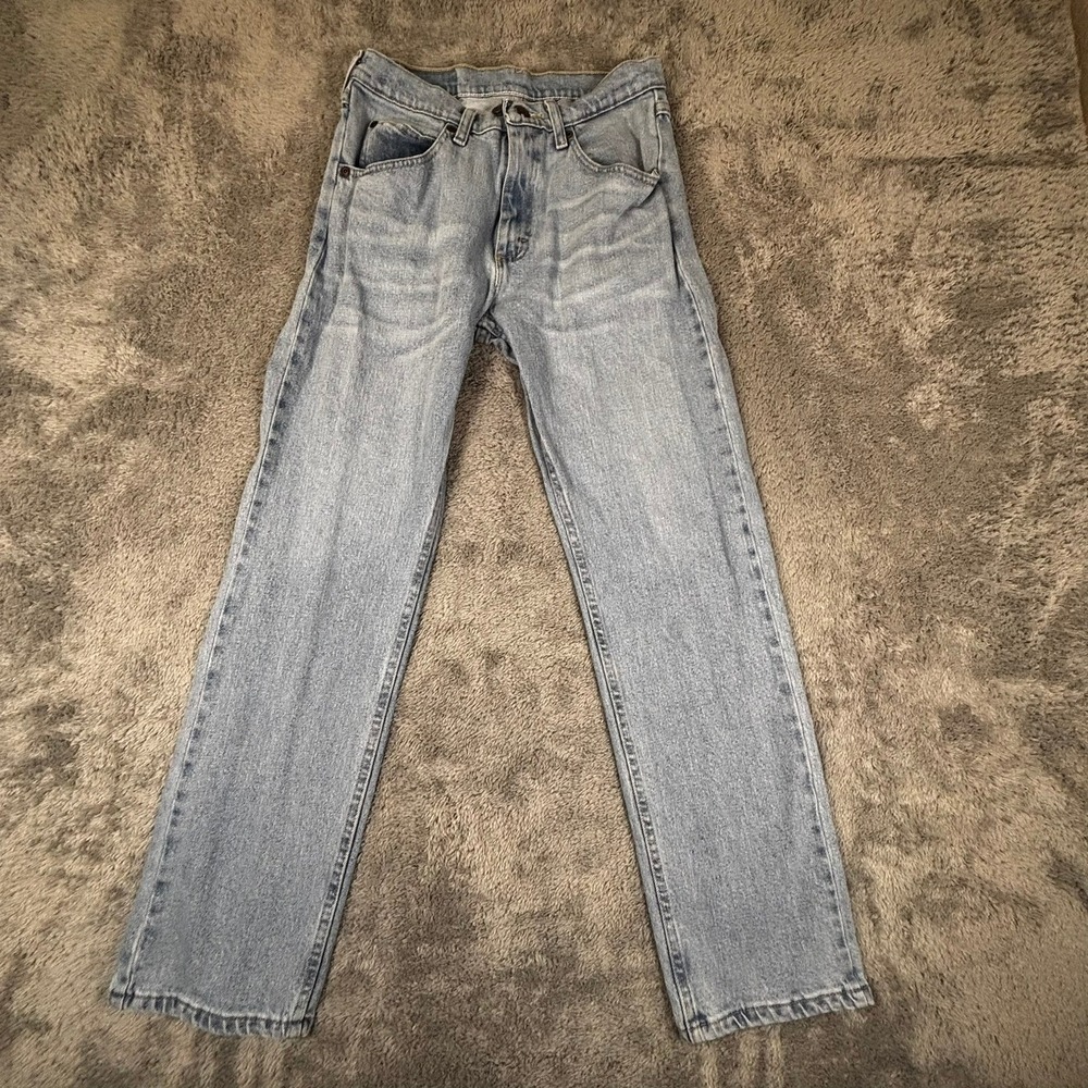 Wrangler Mens Straight Leg Light Wash Denim Jeans 29x30 A102